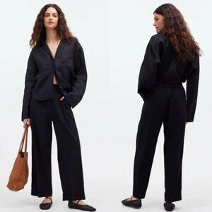 Madewell Straight Crop Linen pants